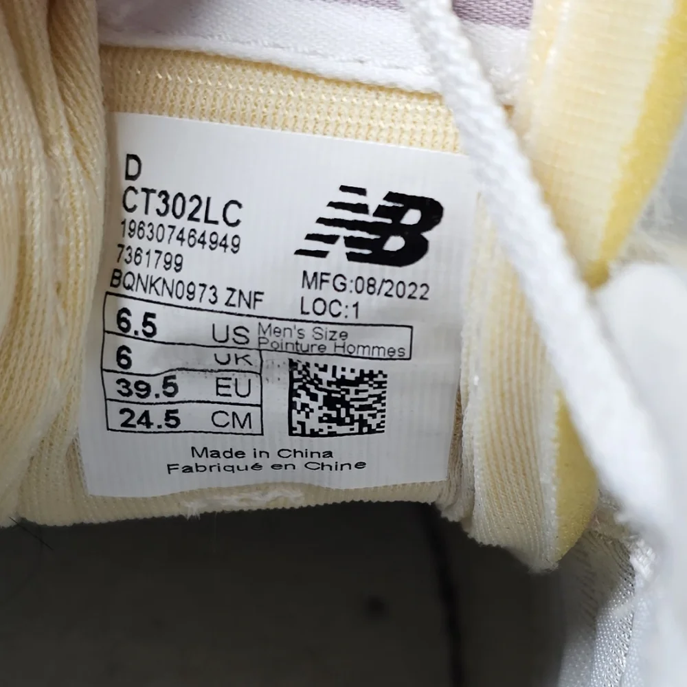 New Balance‎ CT 302 Leather Platformed White Blue Retro Sneakers Sz W8 M 6.5